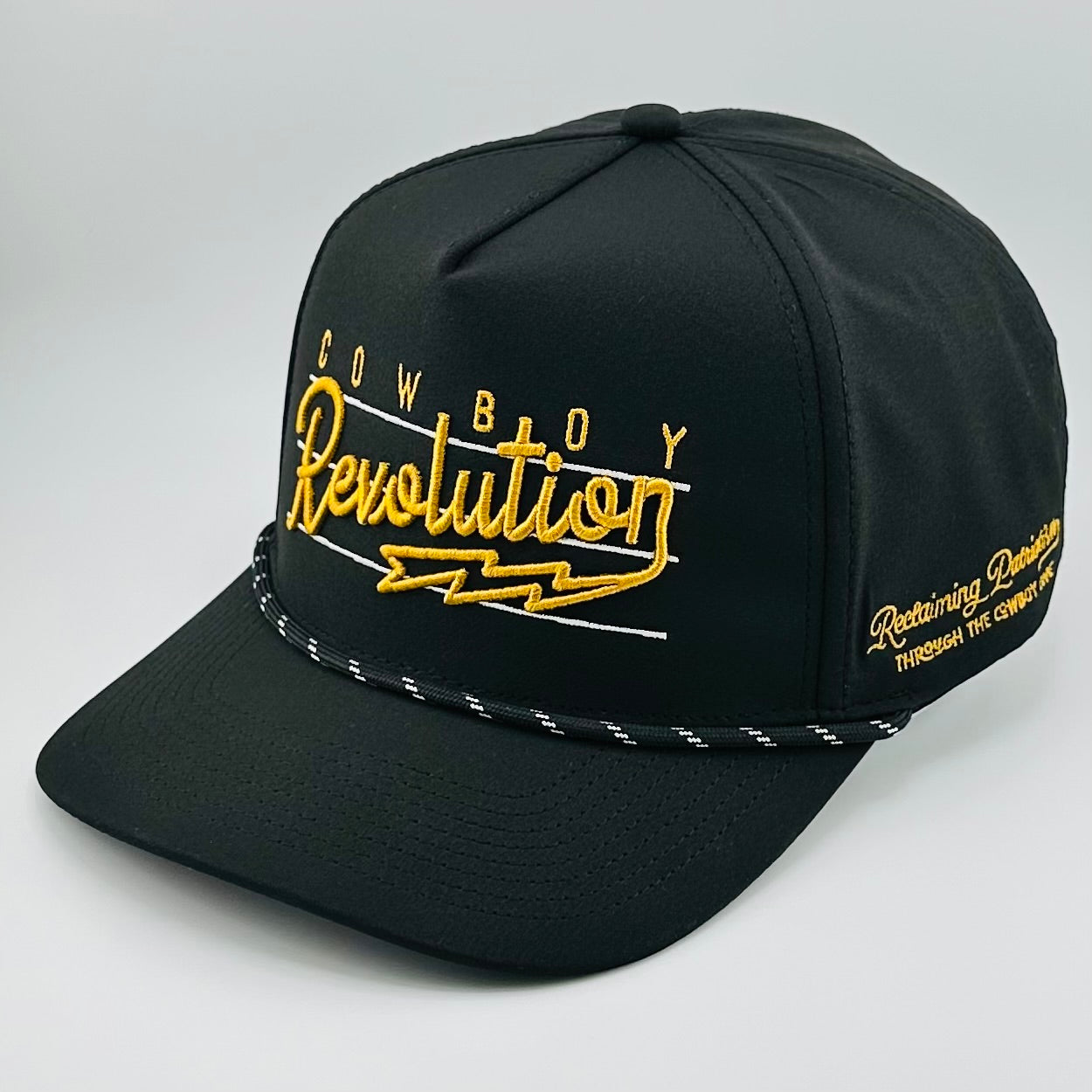 “Lightning" Black & Gold - Cowboy Revolution 5-panel Performance Hat (Qty 12)