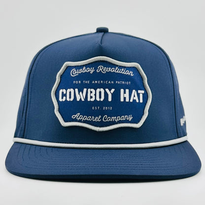 “Cowboy Hat” Navy Blue Performance Patch Hat - Cowboy Revolution (Qty 12)